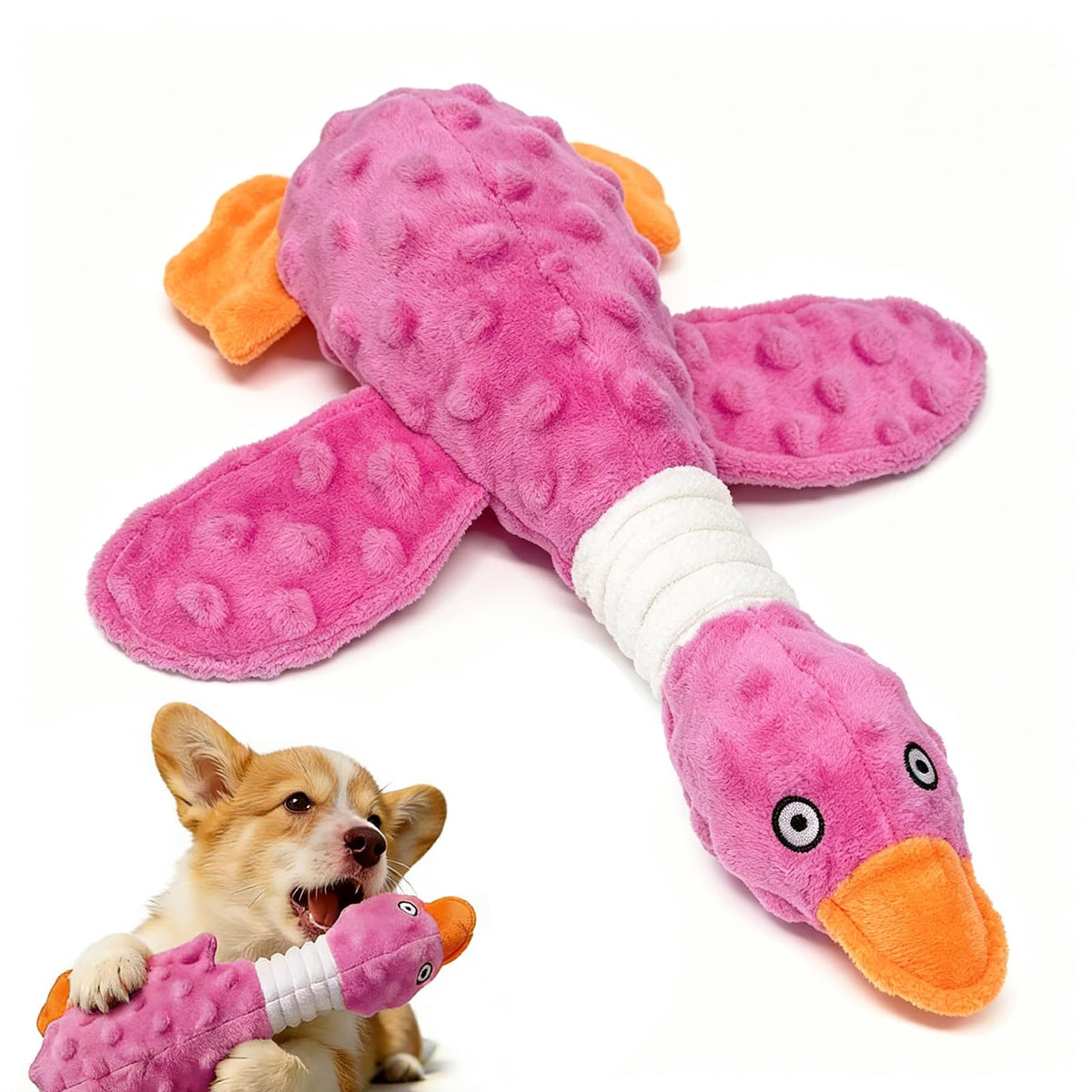 Crinkle Duck Puppy Teething Toy – Pawy product photo 1