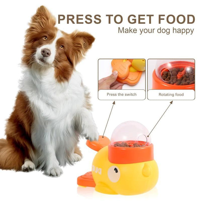 Quack & Snack Puzzle interactive dog puzzle feeder in yellow — main product photo