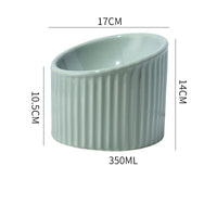 Anti-Vomit Tilted Ceramic Cat Bowl – Pawy product photo 4