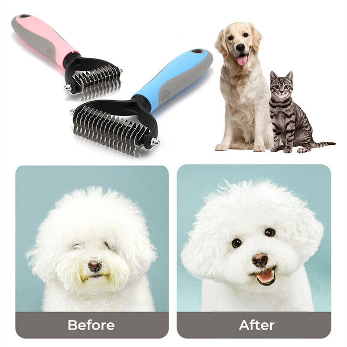 Double-Sided Deshedding Rake Comb – Pawy product photo 1