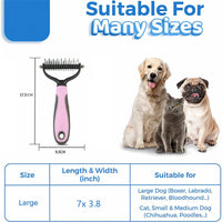 Double-Sided Deshedding Rake Comb – Pawy product photo 5