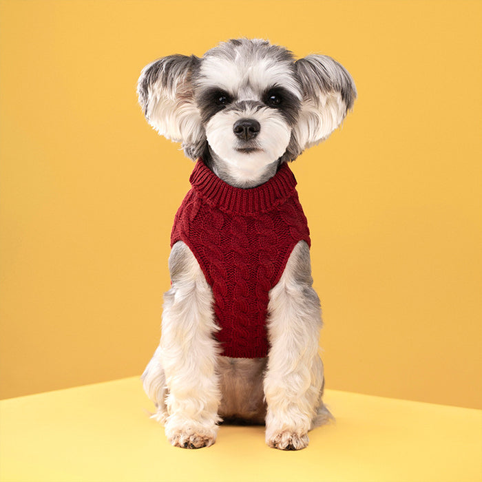 Classic Cable-Knit Sweater for Dogs & Cats – Pawy product photo 2