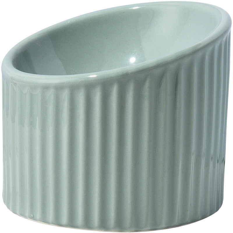 Anti-Vomit Tilted Ceramic Cat Bowl – Pawy product photo 1