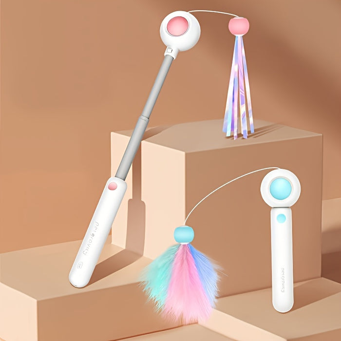 Retractable Feather Cat Teaser Wand – Pawy product photo 1