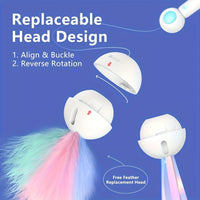 Retractable Feather Cat Teaser Wand – Pawy product photo 8