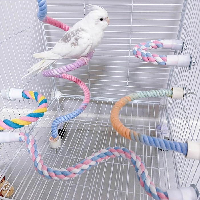 Colorful Rope Perch for Bird Cages – Pawy product photo 1
